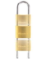 MASTER LOCK 50mm breed hangslot met een huis van massief koper en verstelbare beugel van 70 tot 155 mm