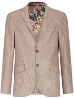 ETRO blazer à motif en jacquard - Marron