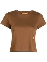 Rejina Pyo t-shirt crop à manches courtes - Marron