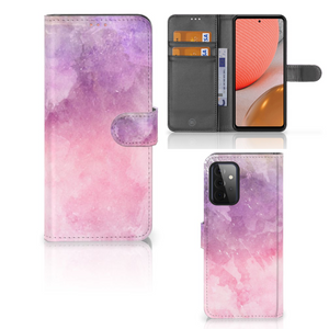 Hoesje Samsung Galaxy A72 Pink Purple Paint