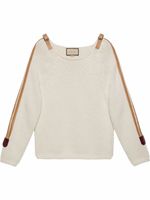 Gucci buckle-strap wool jumper - Blanc - thumbnail