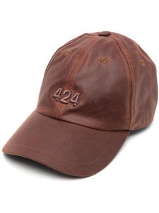 424 casquette à logo embossé - Marron