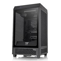 Thermaltake Tower 200 Mini-ITX computerbehuizing, 2 x 140 mm vooraf geïnstalleerde CT140-ventilatoren, ondersteunt GPU-lengte tot 380 mm, CA-1X9-00S1WN-00, zwart