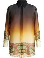 ETRO chemise mi-longue à effet dégradé - Jaune