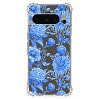 Case voor Google Pixel 8 Pro Flowers Blue - thumbnail