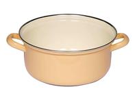 Riess CLASSIC Braadpan met chromen rand, 20 cm, emaille, Goudgeel, 2 liter
