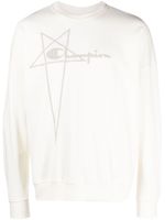 Rick Owens X Champion sweat en coton à logo brodé - Tons neutres