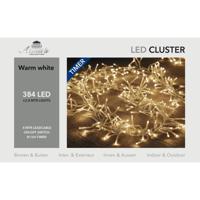 Clusterverlichting - 384 lampjes - warm wit - dimmer en timer - kerstverlichting - thumbnail