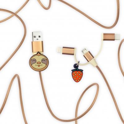 thumbsUp! Luiaard 3 in 1 kabel bruin thumbsUp! Luiaard 3 in 1 kabel bruin