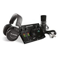 M-Audio AIR 192|4 Vocal Studio Pro - Compleet Opnamepakket - 2-in / 2-uit 24/192 USB Audio-interface met Condensatormicrofoon, Shockmount, XLR-kabel, hoofdtelefoon en Pro Software Suite