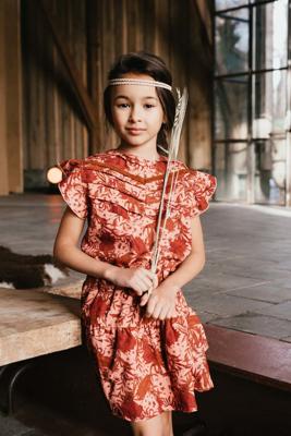 TOPitm Meisjes jurk - Barbara - AOP Bloemen