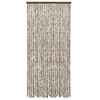 vidaXL Vliegengordijn 90x220 cm chenille taupe en wit