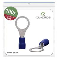 Quadrios 22C450 Ringkabelschoen Dwarsdoorsnede (max.): 2.5 mm² Gat diameter: 10.5 mm Deels geïsoleerd Blauw 1 set(s) - thumbnail