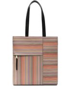 Paul Smith sac cabas Signature Stripe en cuir - Rouge - thumbnail