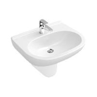 Villeroy & Boch O.novo wastafel 55x45cm zonder overloop 1 kraangat ceramic+ wit 516056R1 - thumbnail