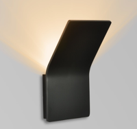 Wandlamp zwart 'Nela' antraciet zwart led 6w warm wit - thumbnail