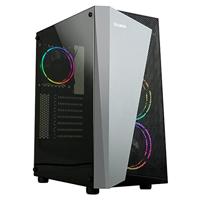 Zalman S4 Plus RGB behuizing met glazen panelen, middentoner,Zwart.