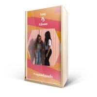 Luxe wijnkist bedrukken - 2 vaks - Chromaluxe