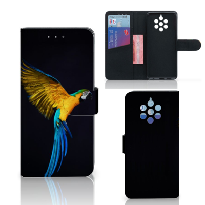 Nokia 9 PureView Telefoonhoesje met Pasjes Papegaai
