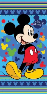 Mickey Mouse strandlaken blauw 70 x 140 cm