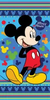 Mickey Mouse strandlaken blauw 70 x 140 cm