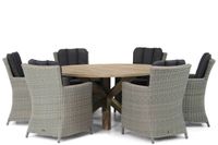 Garden Collections Venerdi/Sand City 160 cm rond dining tuinset 7-delig - thumbnail