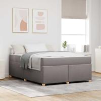 vidaXL Bedframe met matras Anders Taupe 140 x 200 cm Stof