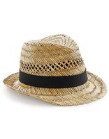 Beechfield CB730 Straw Summer Trilby - thumbnail