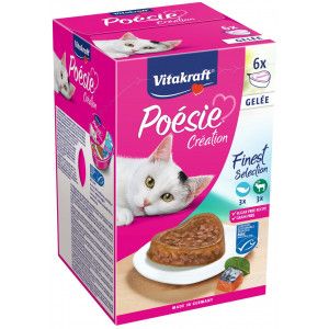 Vitakraft Poésie Création in gelei natvoer kat multipack (6 x 85 g) 8 verpakkingen