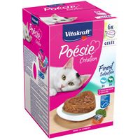 Vitakraft Poésie Création in gelei natvoer kat multipack (6 x 85 g) 4 verpakkingen - thumbnail