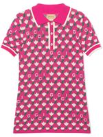 Gucci Kids robe-polo à fleurs en jacquard - Rose