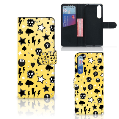 Telefoonhoesje met Naam Sony Xperia 1 II Punk Geel Telefoonhoesje met Naam Sony Xperia 1 II Punk Geel