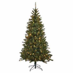 Kerst kunstboom Kingston met lampjes 215 cm   -