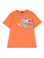 Il Gufo t-shirt en coton à imprimé graphique - Orange