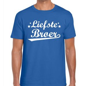 Kadoshirt Liefste broer blauw voor heren 2XL  -