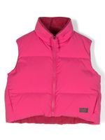 Il Gufo gilet matelassé zippé à patch logo - Rose