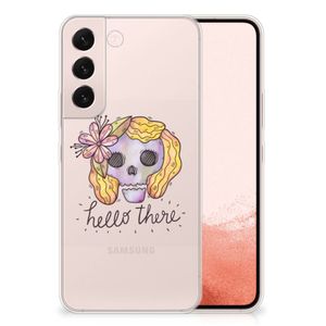 Silicone Back Case Samsung Galaxy S22 Boho Skull