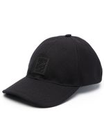 LOEWE casquette en coton à patch logo - Noir - thumbnail