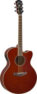 Yamaha CPX600 RTB Akoestische-elektrische gitaar Jumbo 6 snaren Rood