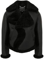 JW Anderson veste Aviator en cuir - Noir