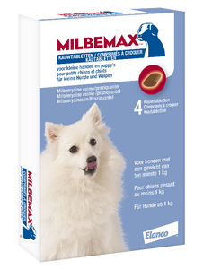 Milbemax ontworming kauwtablet kleine hond/puppy - 4tbl