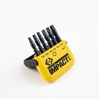 C.K Blue Steel Slagschroevendraaierbits - 6-delig (TX) van gelegeerd V8-staal | Torsion Control-technologie I Duurzaam materiaal I Complete Set