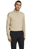 JACK & JONES heren Pullover trui Jjeemil Knit Roll Neck Noos, havermout, XL