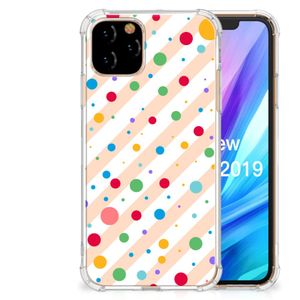 Apple iPhone 11 Pro Doorzichtige Silicone Hoesje Dots