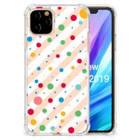 Apple iPhone 11 Pro Doorzichtige Silicone Hoesje Dots - thumbnail