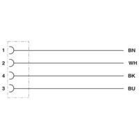 Phoenix Contact 1555448 Sensor/actuator inbouwconnector M12 Aantal polen (sensoren): 4 0.50 m 1 stuk(s)