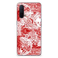 Silicone Back Case OnePlus Nord CE 5G Angel Skull Rood - thumbnail