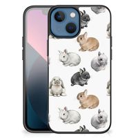 Dierenprint Telefoonhoesje voor Apple iPhone 13 mini Konijntjes - thumbnail