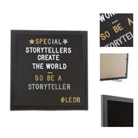 Cotton Ball Lights Letterbord volledig zwart - Letterboard Volledig Zwart