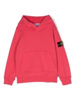 Stone Island Junior hoodie en coton à patch logo - Rose